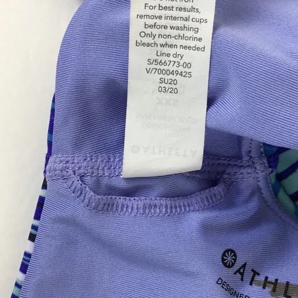 Athleta 2020 IBIZA Convertible Bikini Top ONLY Wrap Blue Women's Size S, NWT - Picture 7 of 13